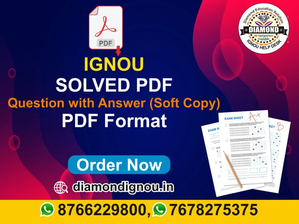 IGNOU Solved Assignments – Download Ready-to-Submit Solutions IGNOU Solved Assignments PDF – Best Study Material for IGNOU Students