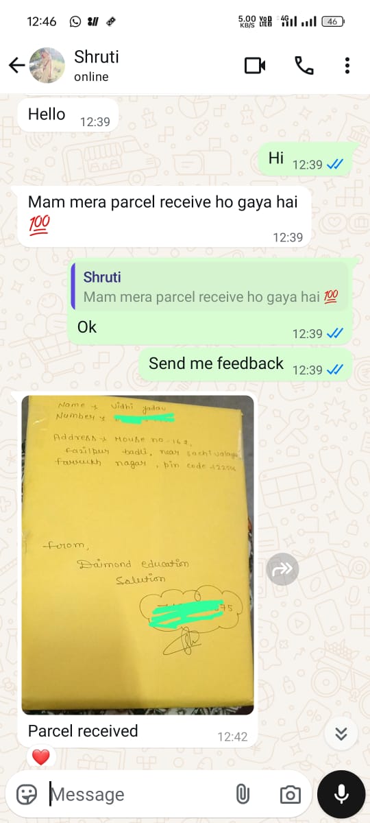 Student Feedback for IGNOU and NIOS Coaching at Diamond Institute Delhi