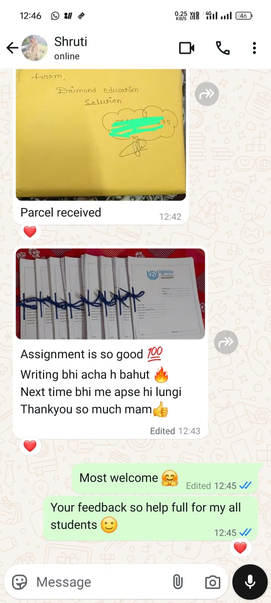 Student Feedback for IGNOU and NIOS Coaching at Diamond Institute Delhi